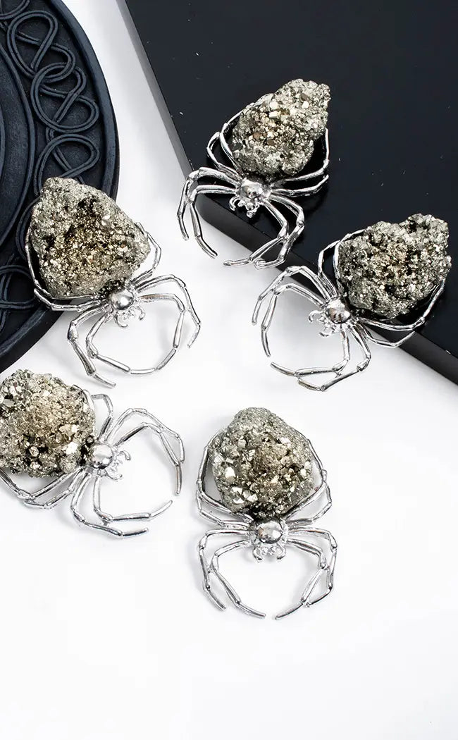 Pyrite Spiders | Silver-Crystals-Tragic Beautiful