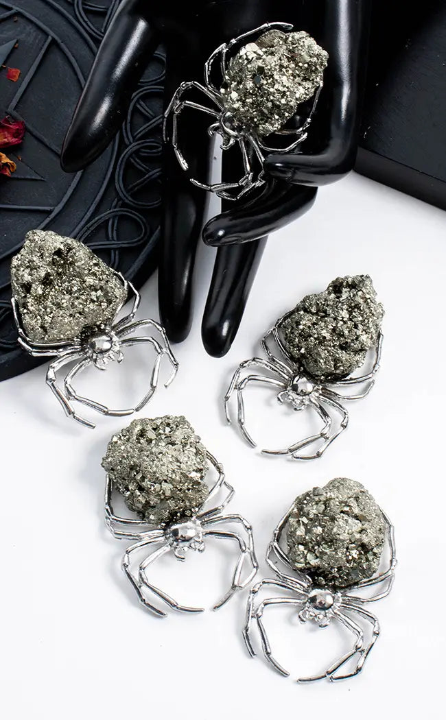 Pyrite Spiders | Silver-Crystals-Tragic Beautiful