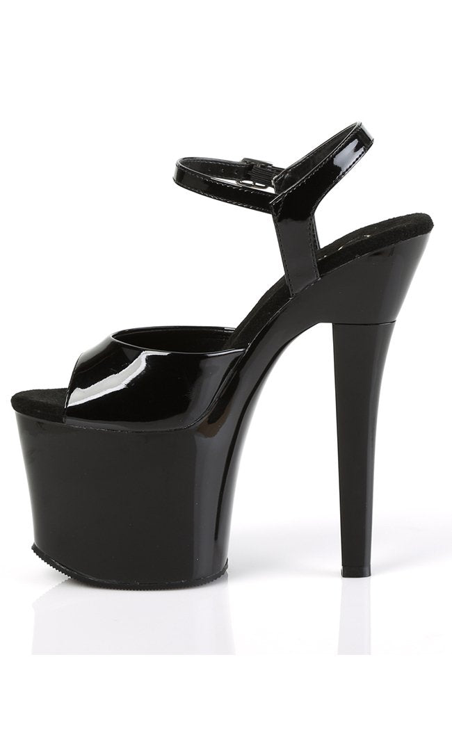 RADIANT-709 Black Patent Heels-Pleaser-Tragic Beautiful