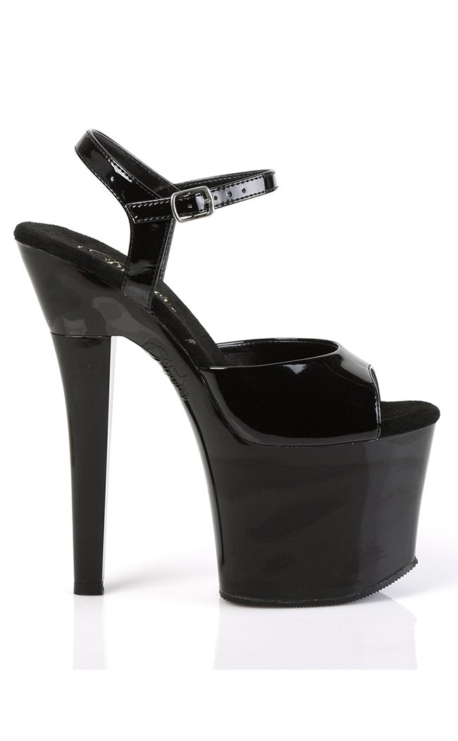 RADIANT-709 Black Patent Heels-Pleaser-Tragic Beautiful