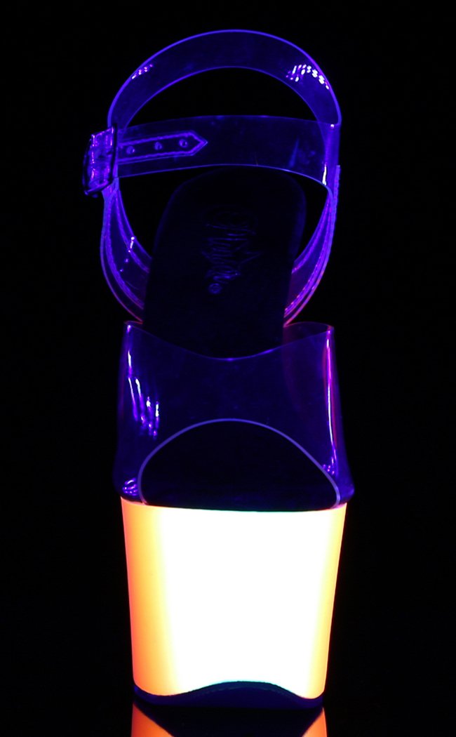 RAINBOW-308UV Clr/Neon Multi Heels-Pleaser-Tragic Beautiful