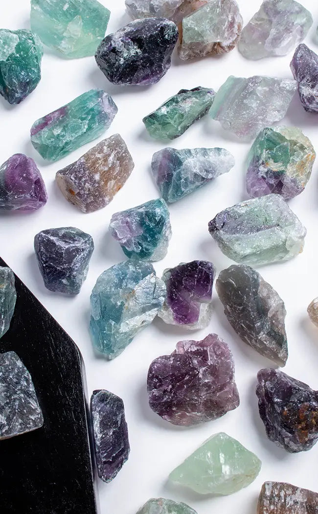 Rainbow Fluorite Rough Tumbles-Tumble Stones-Tragic Beautiful