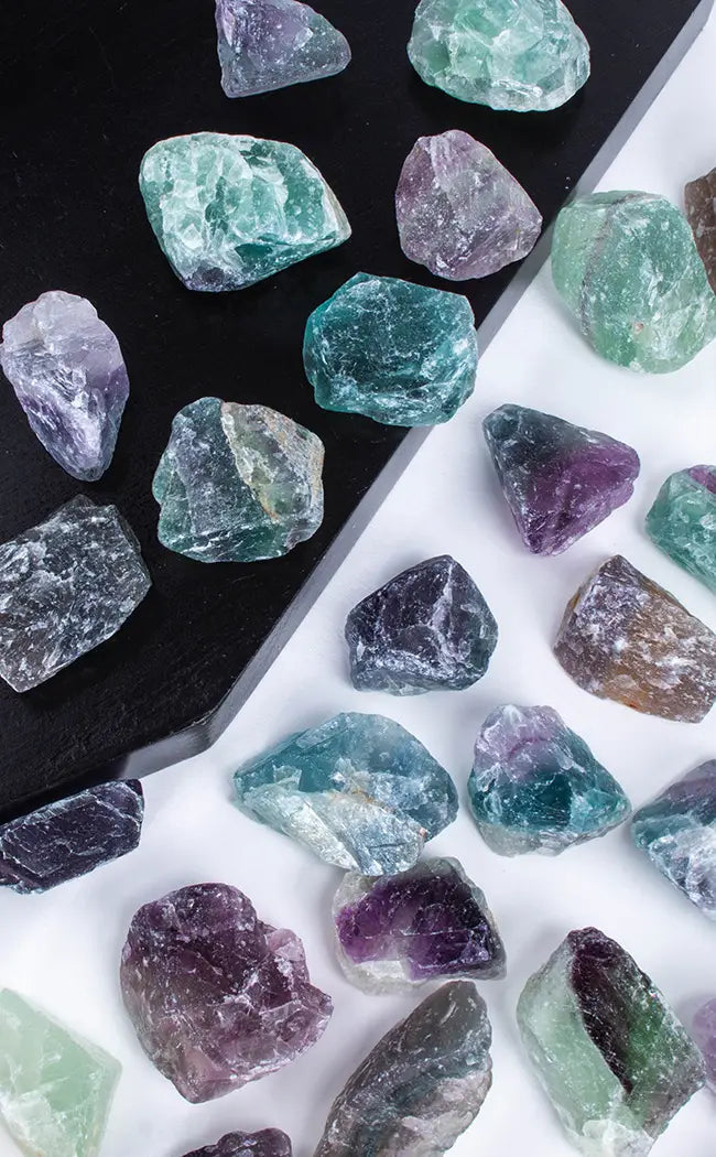 Rainbow Fluorite Rough Tumbles-Tumble Stones-Tragic Beautiful