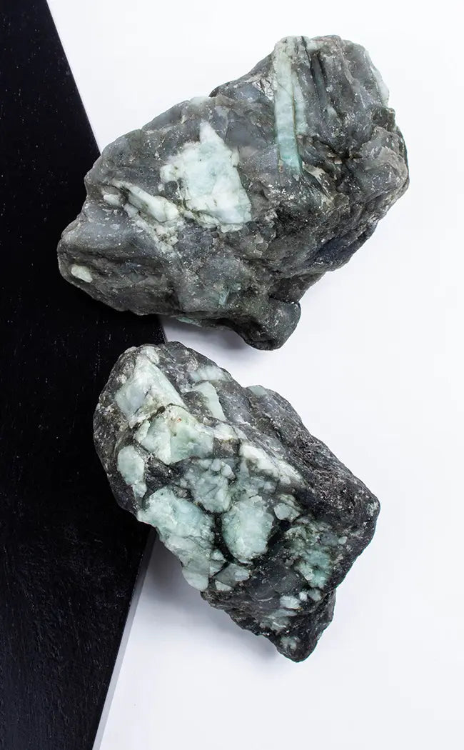 Raw Emerald Rough Chunk-Crystals-Tragic Beautiful