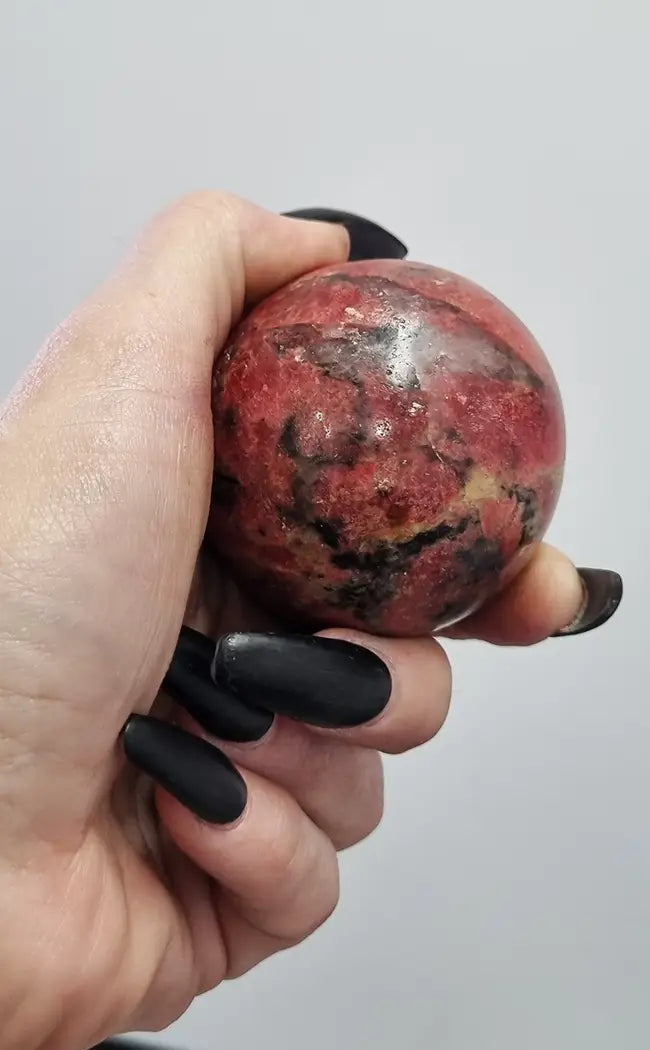 Red Rhodonite Crystal Spheres | Rare-Crystals-Tragic Beautiful