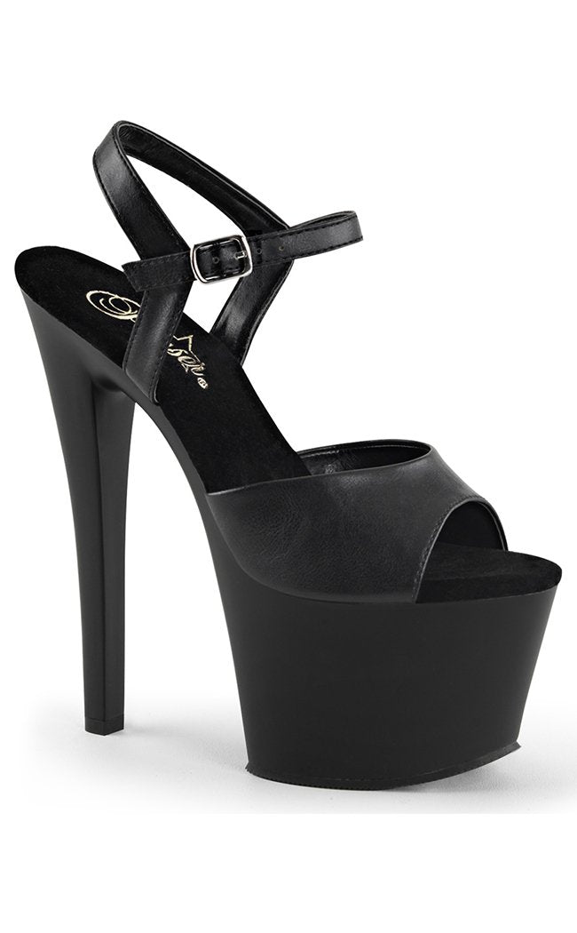 SKY-309 Black Matte Heels-Pleaser-Tragic Beautiful