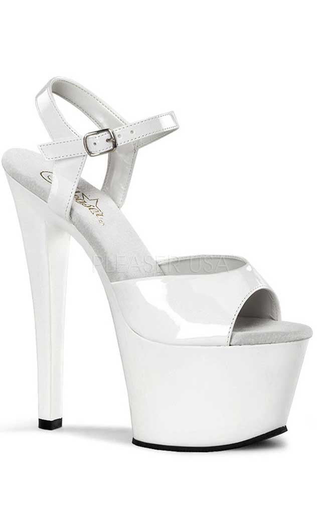 SKY-309 White Patent Heels-Pleaser-Tragic Beautiful