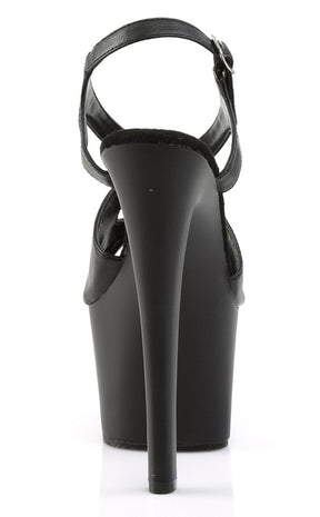 SKY-330 Black Matte Platform Heels-Pleaser-Tragic Beautiful
