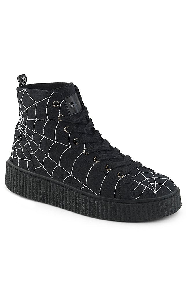 SNEEKER-250 Black High Top Creeper-Demonia-Tragic Beautiful