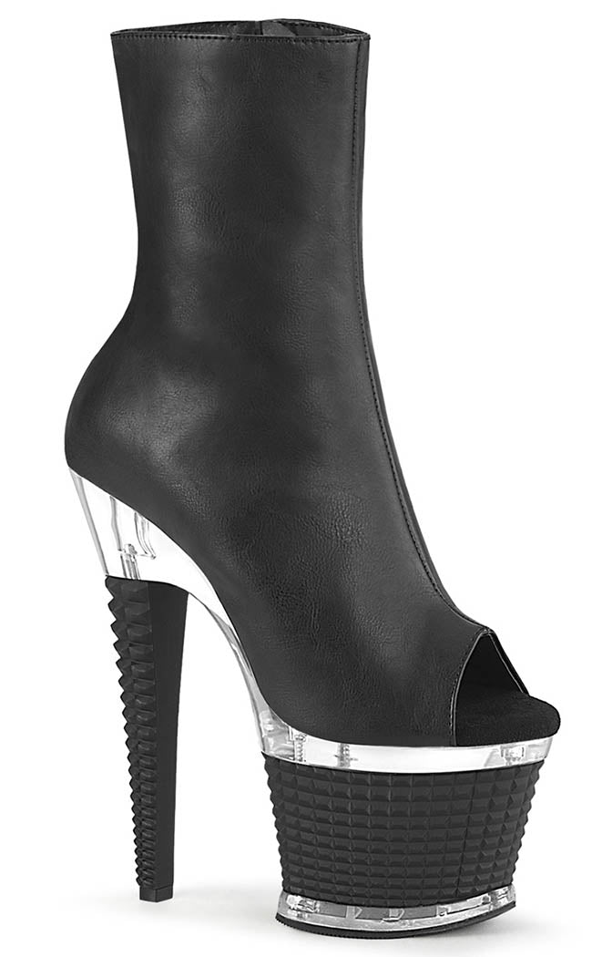 SPECTATOR-1012 Black Matte Ankle Boots-Pleaser-Tragic Beautiful