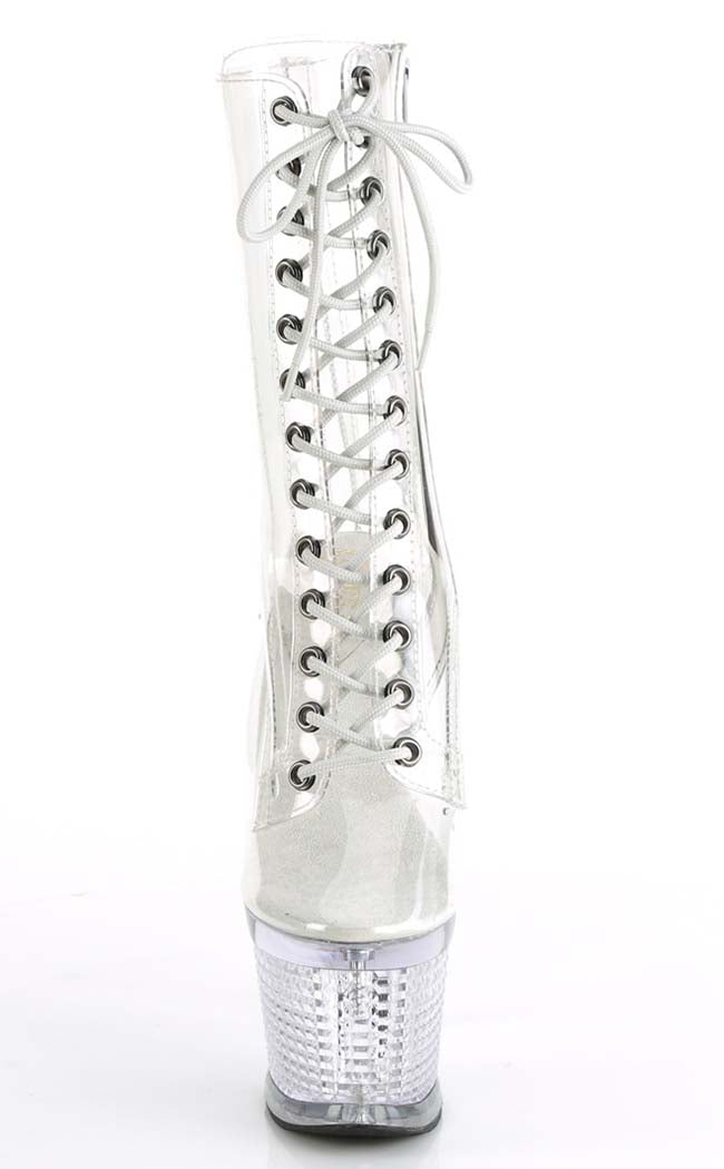 SPECTATOR-1040C Clear/Clear Ankle Boots-Pleaser-Tragic Beautiful