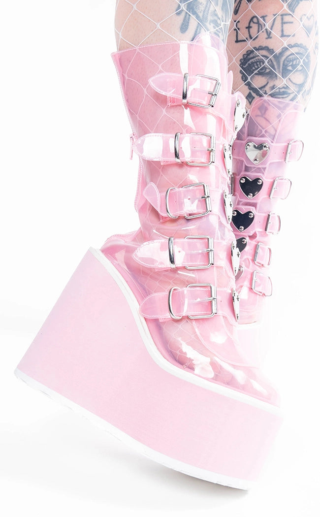 SWING-230C Pink Clear w/Hearts