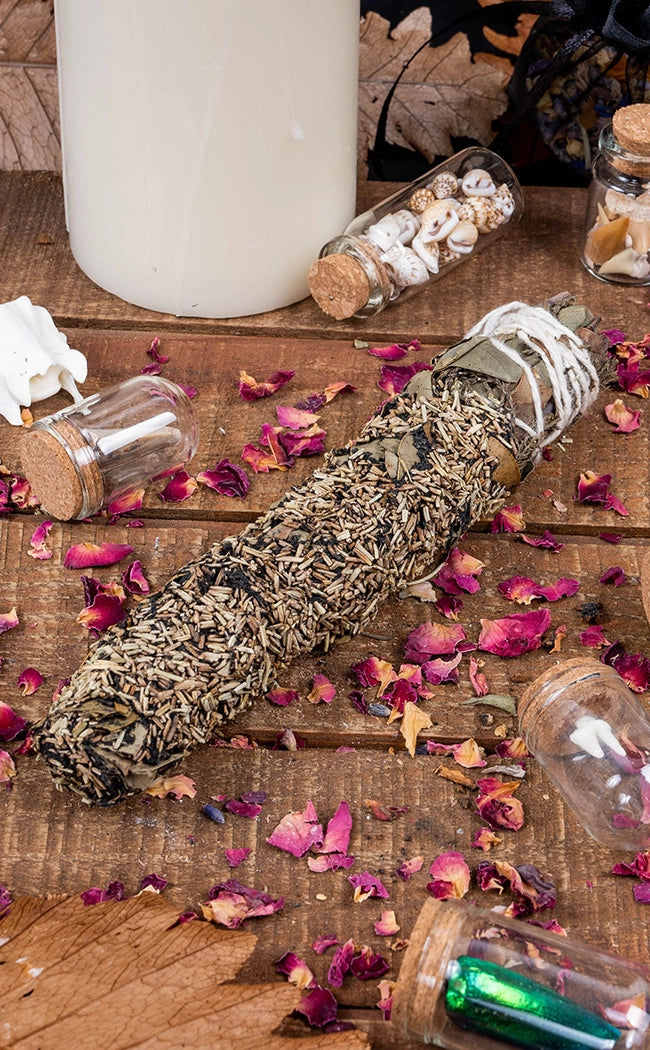 Sacred Handmade Cleansing Stick | Rosemary-Cleansing Wands & Smudge Sticks-Tragic Beautiful