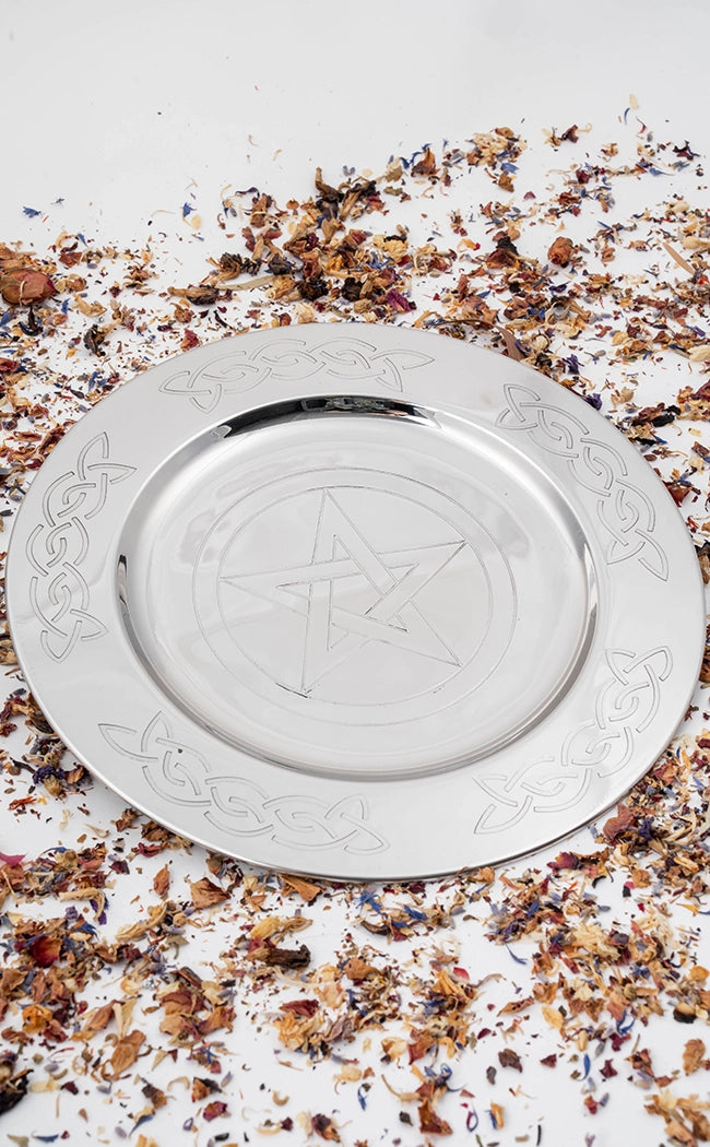 Silver Pentacle Altar Plate