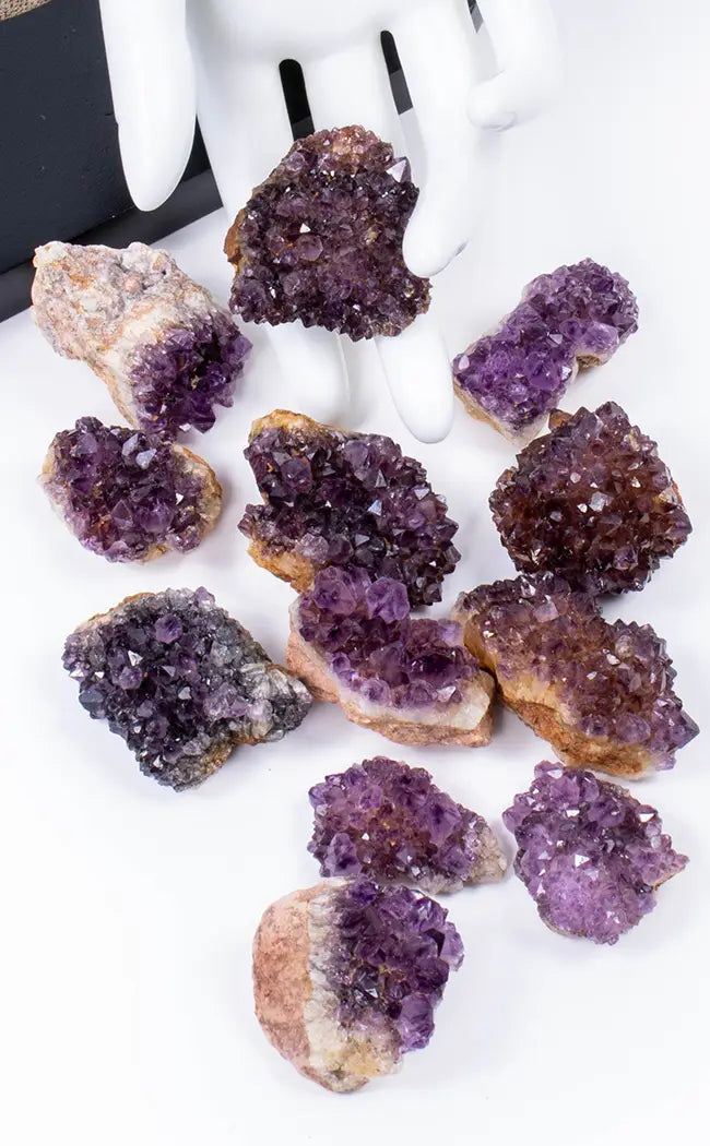 Small Dark Purple Amethyst Clusters-Crystals-Tragic Beautiful