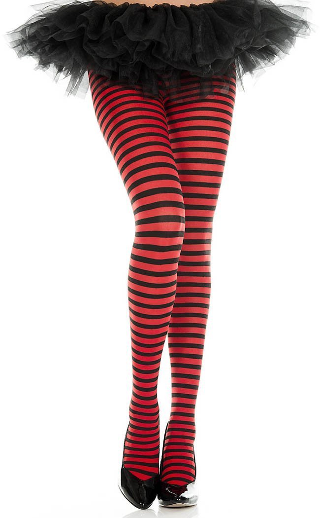 Small Stripe Pantyhose | Choose Colour-Music Legs-Tragic Beautiful