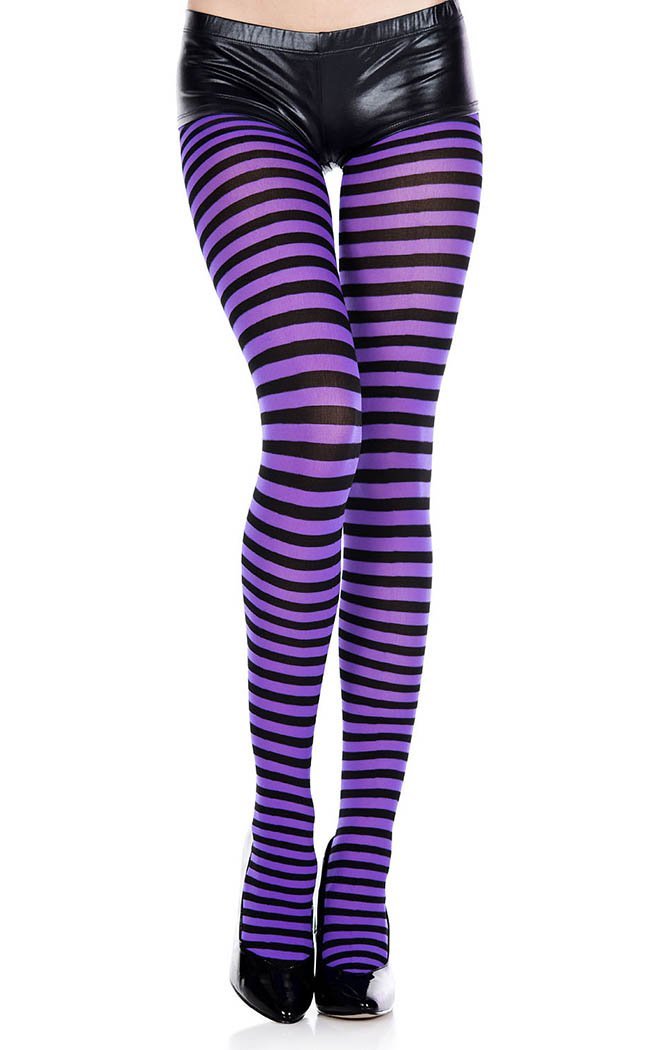 Small Stripe Pantyhose | Choose Colour-Music Legs-Tragic Beautiful