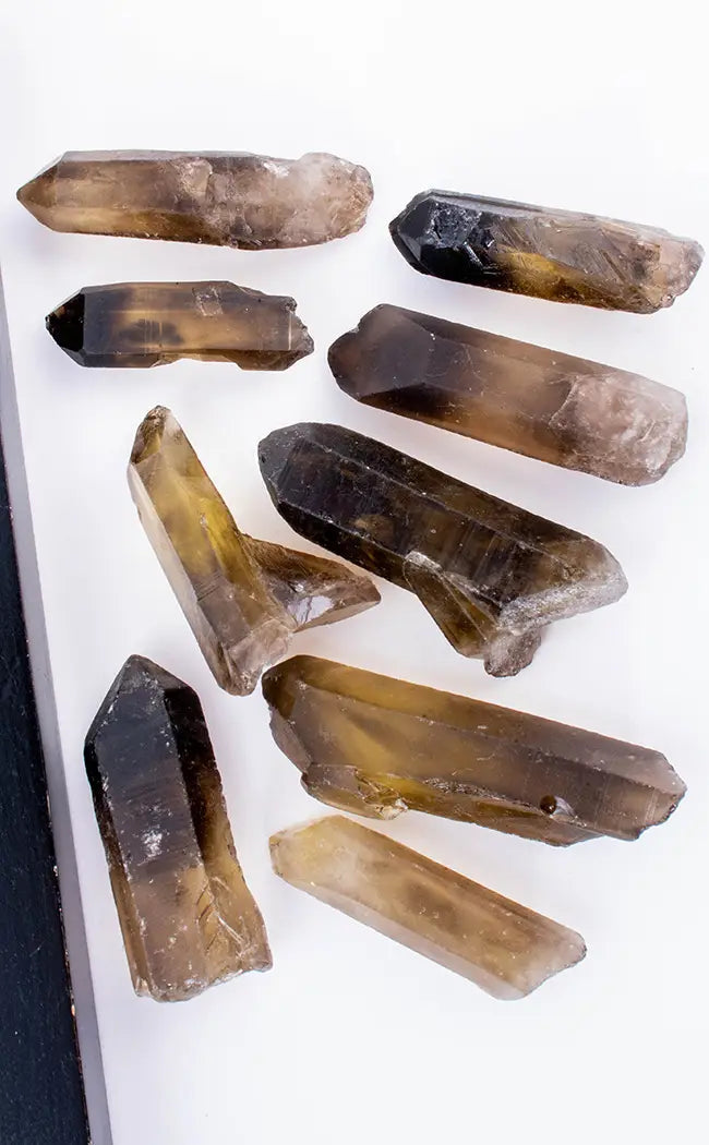 Smoky Quartz with Citrine Crystal Points-Crystals-Tragic Beautiful