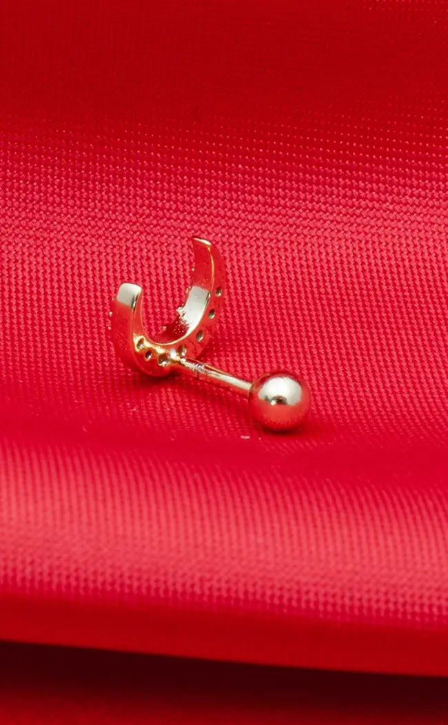 Sterling Silver Cartilage Barbell | Luna-Impaler-Tragic Beautiful