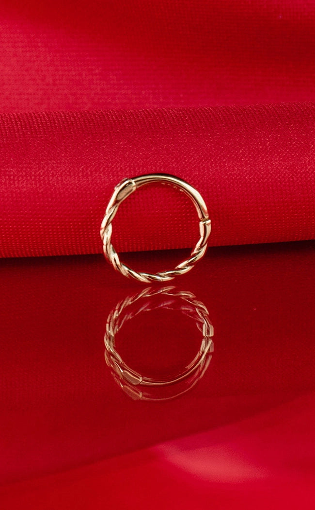 Sterling Silver Septum Ring | Entwined-Impaler Body Jewellery-Tragic Beautiful