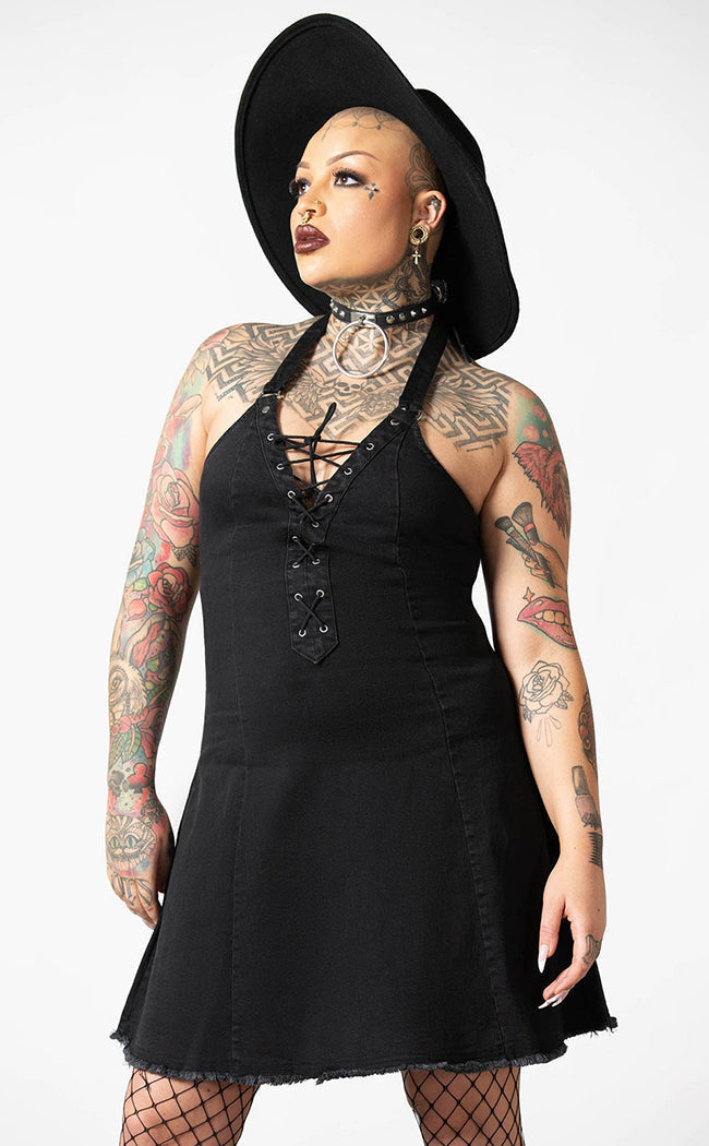 Subzero Halter Dress-Killstar-Tragic Beautiful