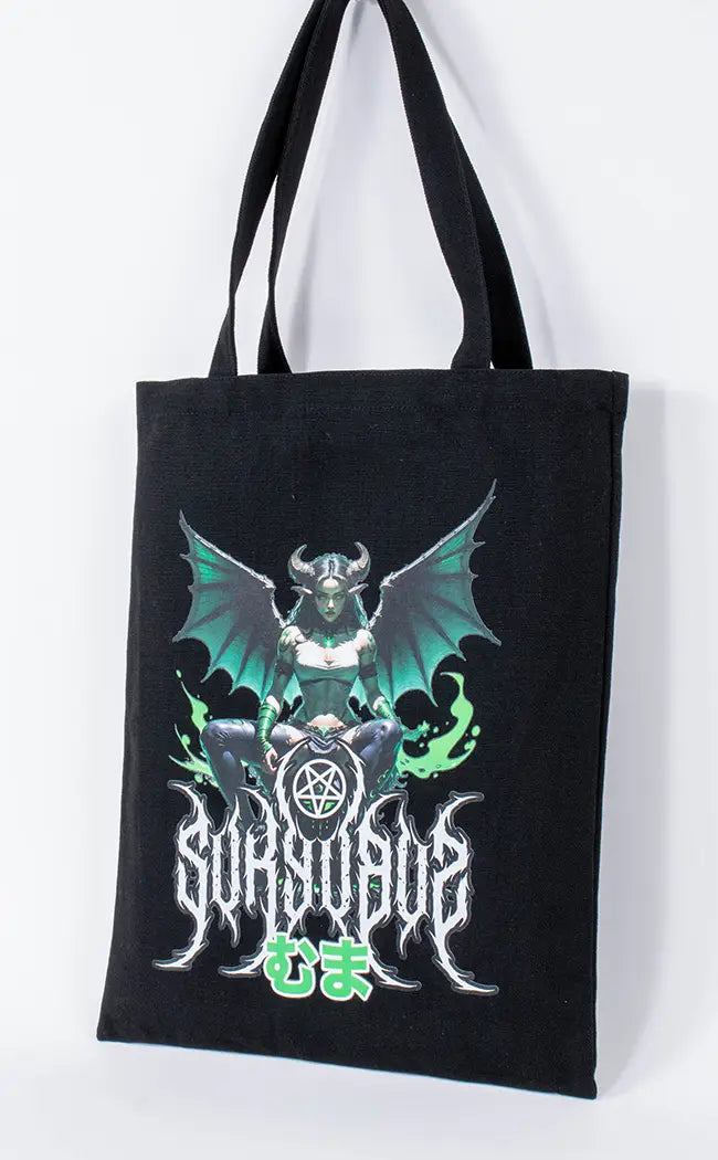 Succubus Canvas Tote Bag-Tragic Beautiful-Tragic Beautiful