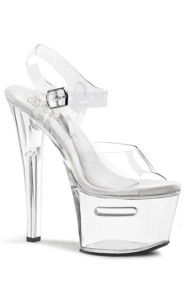 TIPJAR-708-2 Clear Heels-Pleaser-Tragic Beautiful