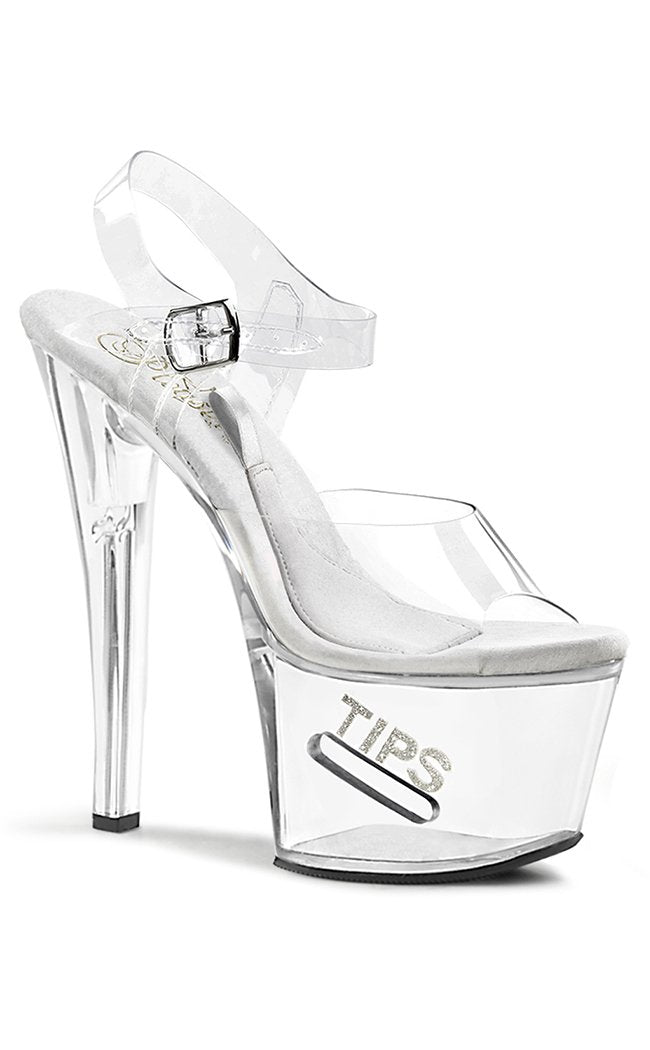 TIPJAR-708-5 Clear Heels-Pleaser-Tragic Beautiful