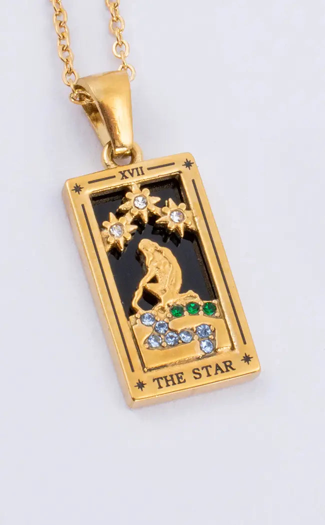 The Star Tarot Necklace | 18K Gold-Gothic Jewellery-Tragic Beautiful