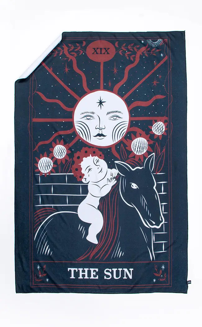 The Sun Tarot Card Gym Towel-Tragic Beautiful-Tragic Beautiful