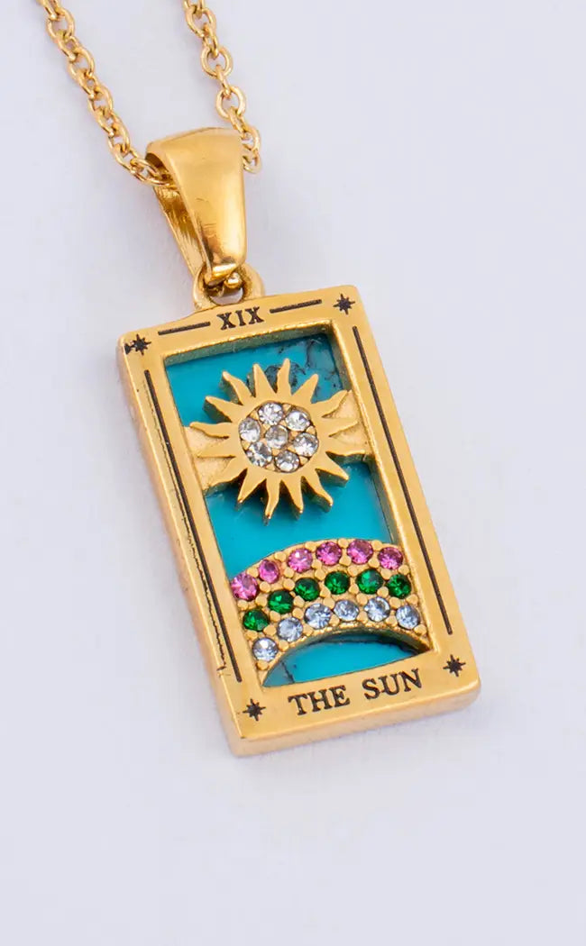 The Sun Tarot Necklace | 18K Gold-Gothic Jewellery-Tragic Beautiful