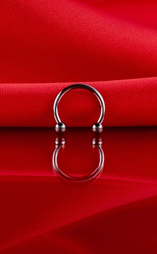 Titanium Internally Threaded Horseshoe-Impaler-Tragic Beautiful