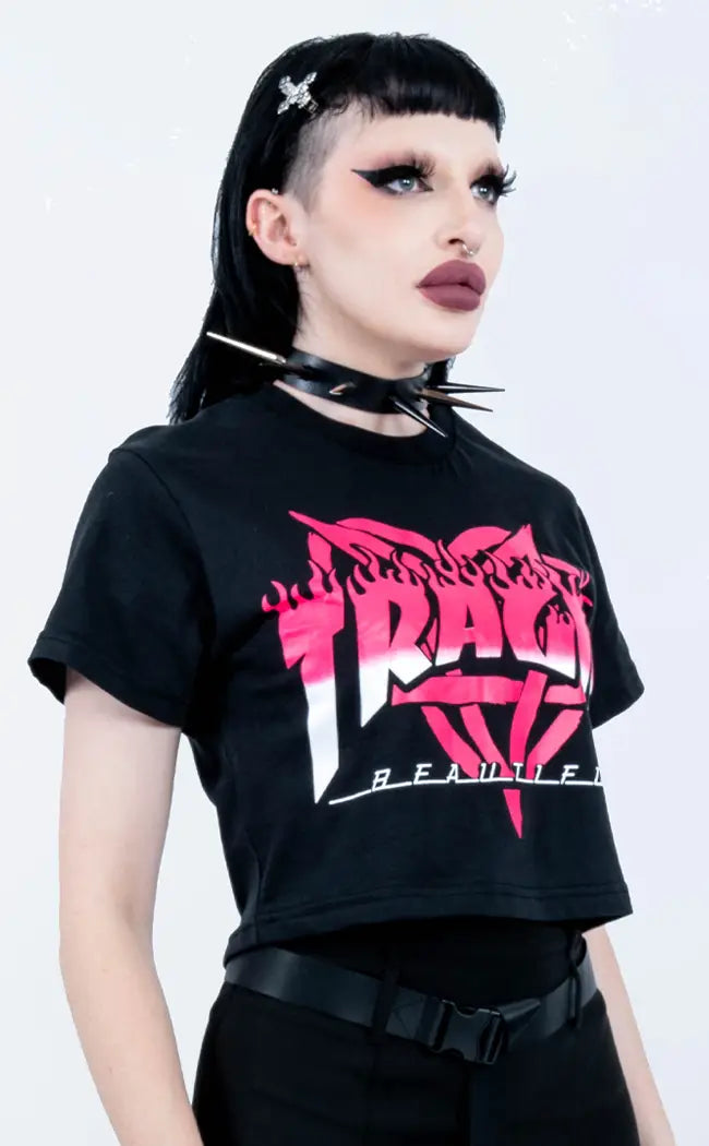 Tragic Pink Crop Tee-Tragic Beautiful-Tragic Beautiful