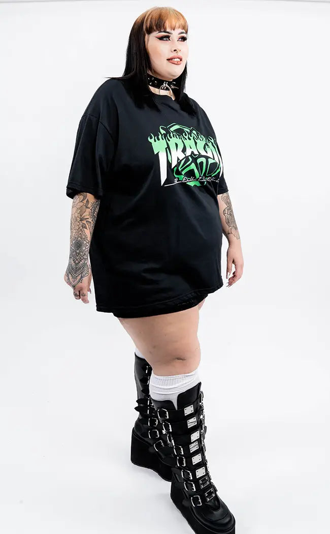 Tragic Sk8r Green Oversized T-Shirt | Plus Size