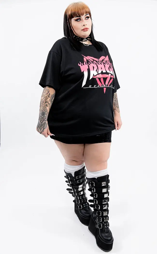 Tragic Sk8r Pink Oversized T-Shirt | Plus Size