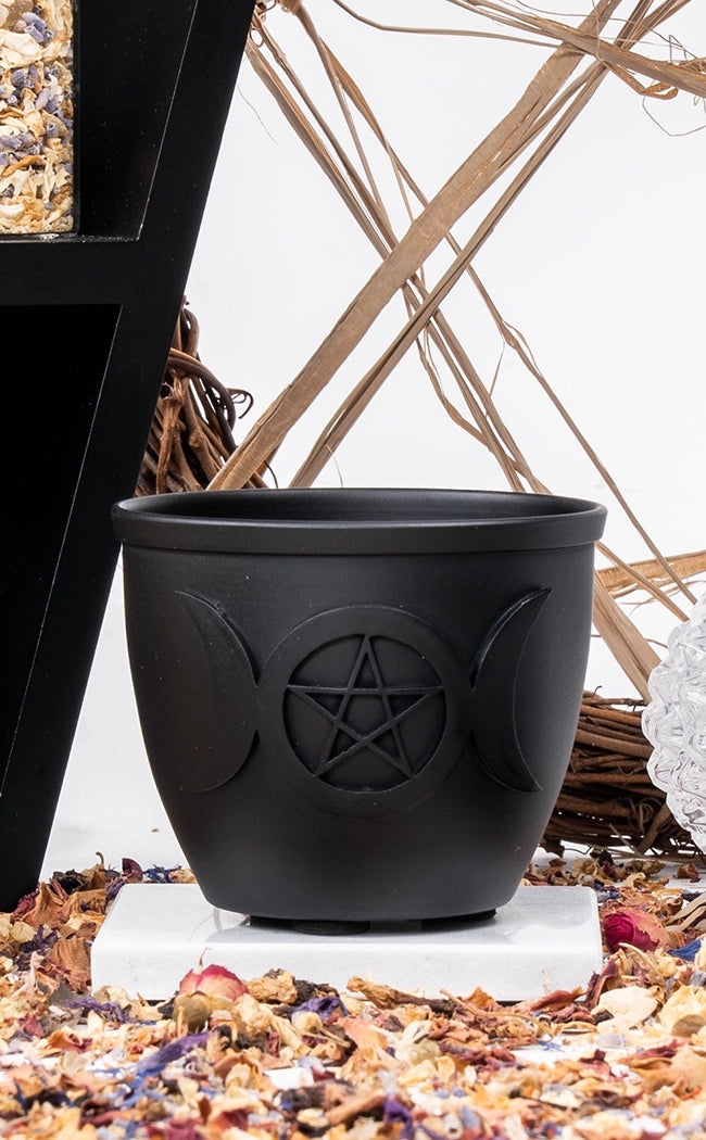 Triple Moon Cleansing Bowl-Witchcraft Supplies-Tragic Beautiful