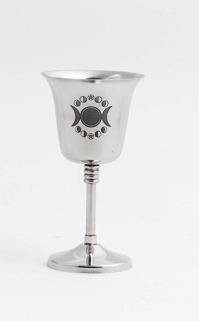 Triple Moon Stainless Steel Chalice