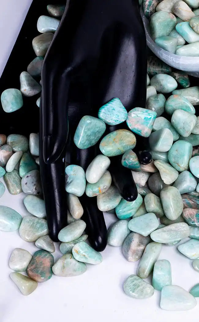 Tumbled Stones | Amazonite | Small Trio-Crystals-Tragic Beautiful