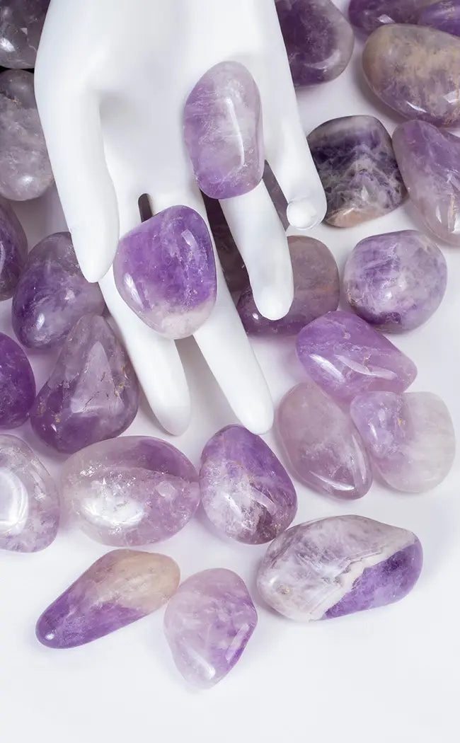 Tumbled Stones | Amethyst | Large-Tumble Stones-Tragic Beautiful