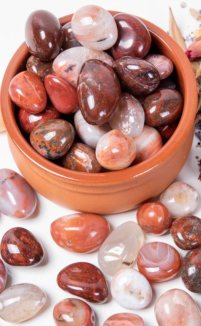 Tumbled Stones | Carnelian-Crystals-Tragic Beautiful