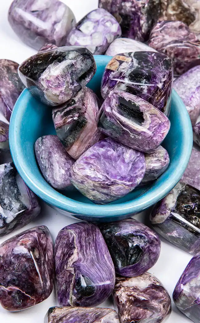 Tumbled Stones | Charoite-Crystals-Tragic Beautiful