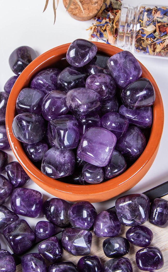 Tumbled Stones | Amethyst-Crystals-Tragic Beautiful