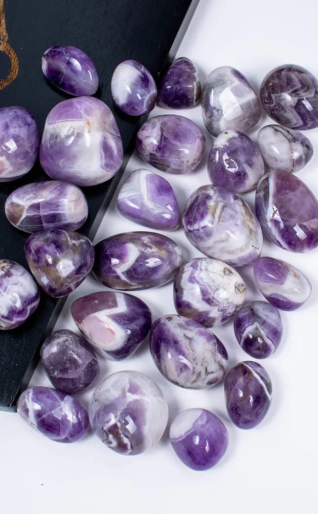 Tumbled Stones | Dream / Chevron Amethyst-Tumble Stones-Tragic Beautiful