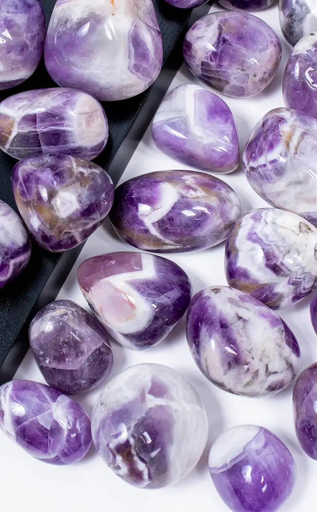 Tumbled Stones | Dream / Chevron Amethyst-Tumble Stones-Tragic Beautiful