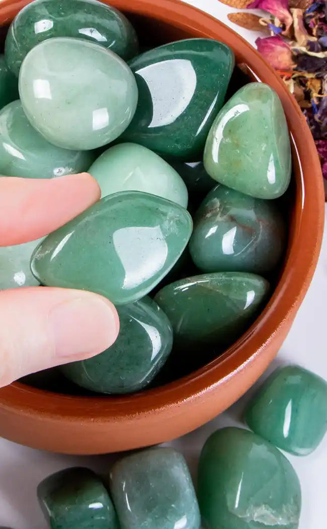 Tumbled Stones | Green Aventurine-Crystals-Tragic Beautiful