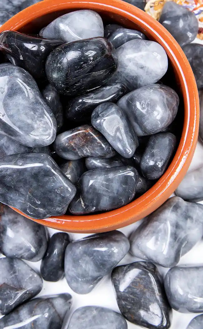 Tumbled Stones | Grey / Storm Agate-Crystals-Tragic Beautiful