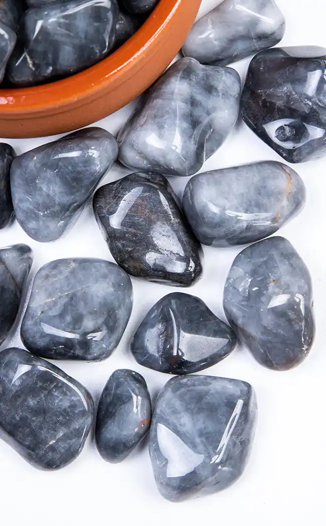 Tumbled Stones | Grey / Storm Agate-Crystals-Tragic Beautiful