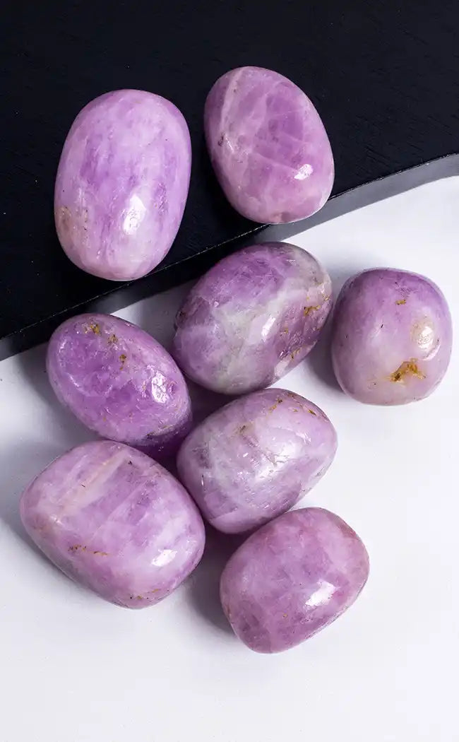 Tumbled Stones | Kunzite-Crystals-Tragic Beautiful