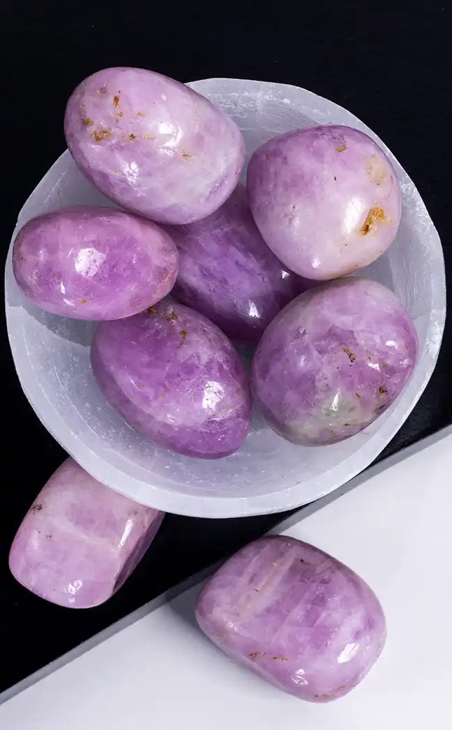 Tumbled Stones | Kunzite-Crystals-Tragic Beautiful