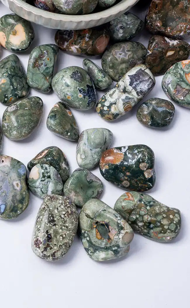 Tumbled Stones | Rainforest Jasper | Rhyolite-Crystals-Tragic Beautiful